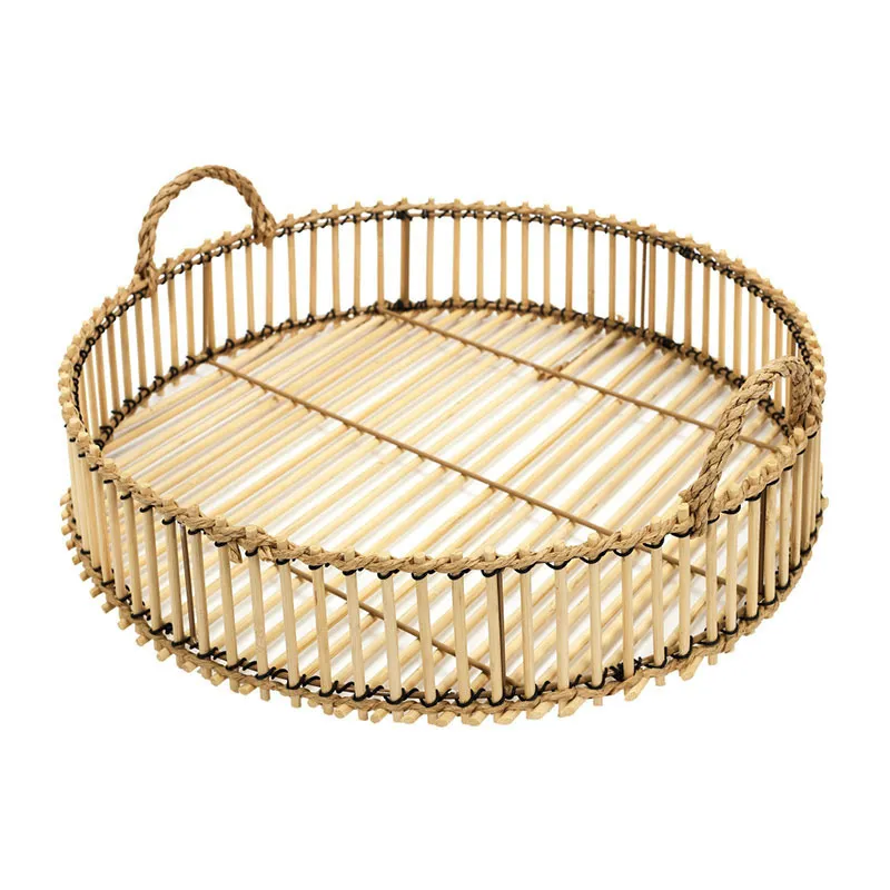 Plateau Tressage Bambou - Ø40cm-0