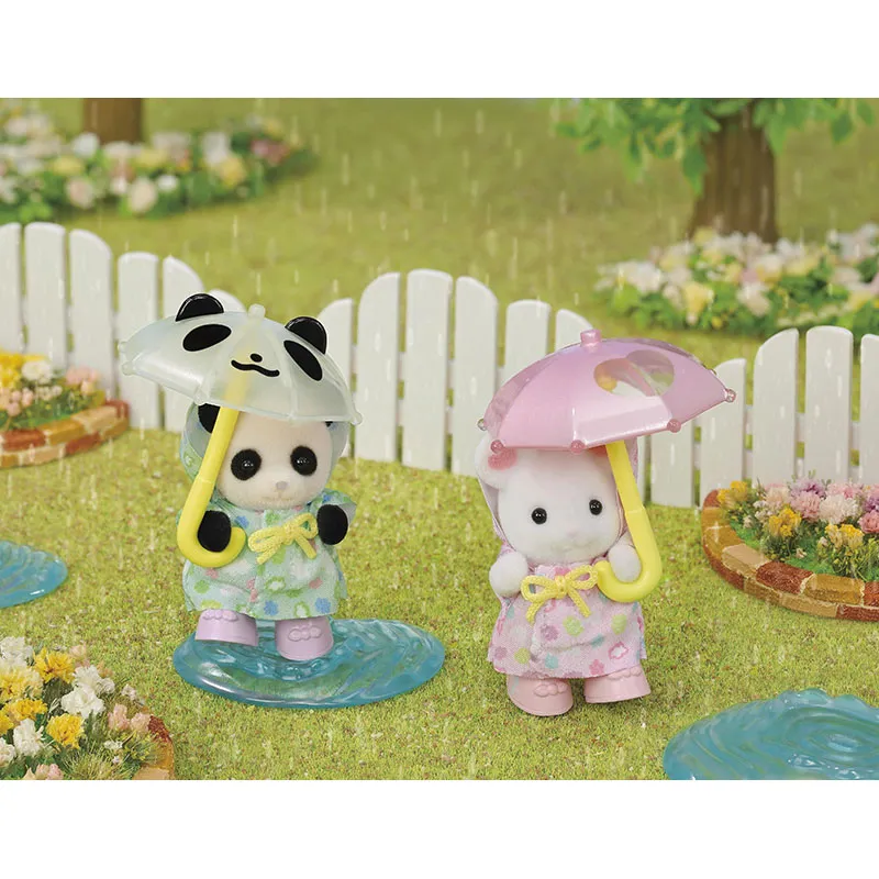 Duo bébés panda & souris habits de pluie - 9pcs-3