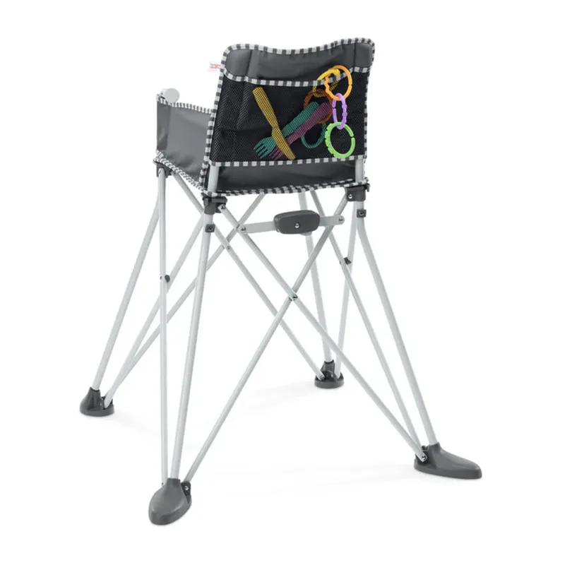 Chaise haute Pop'N'Dine Gris - 6m+-6
