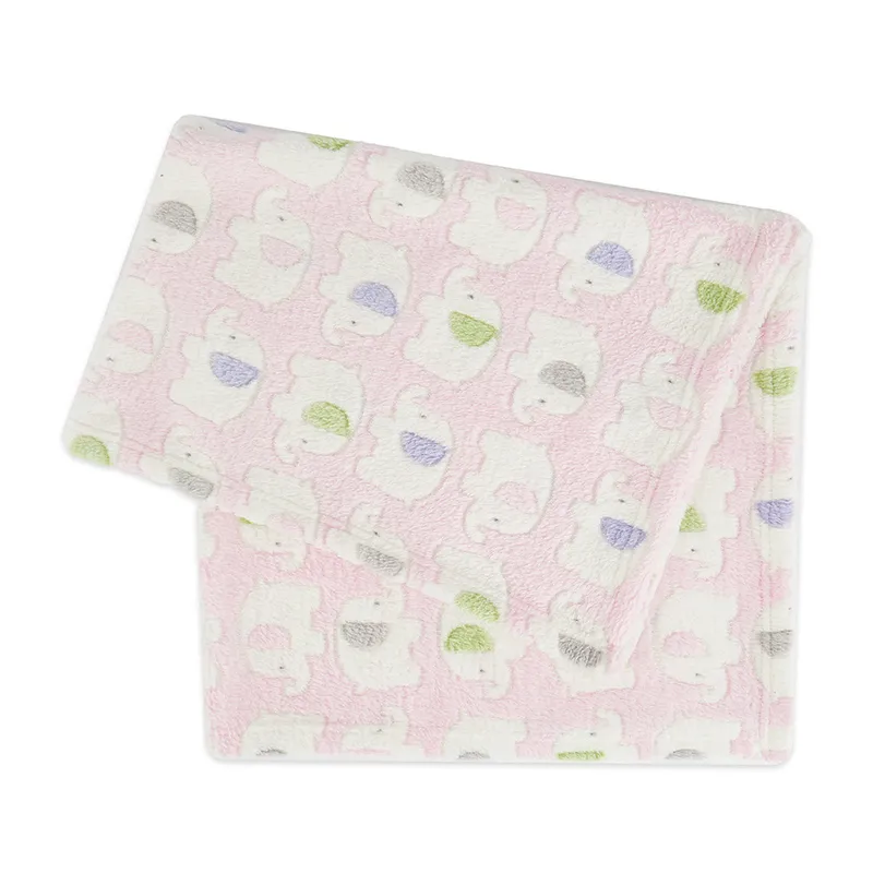 Couverture Éléphant Rose 75x90cm - 0m+-4