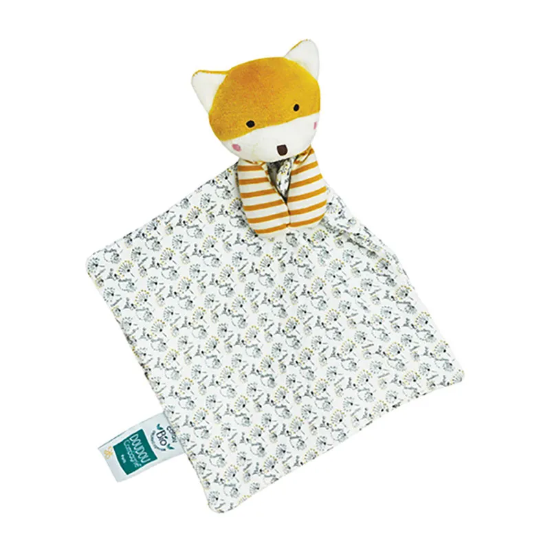 Doudou mouchoir Bio Renard Aléa - 23cm-2