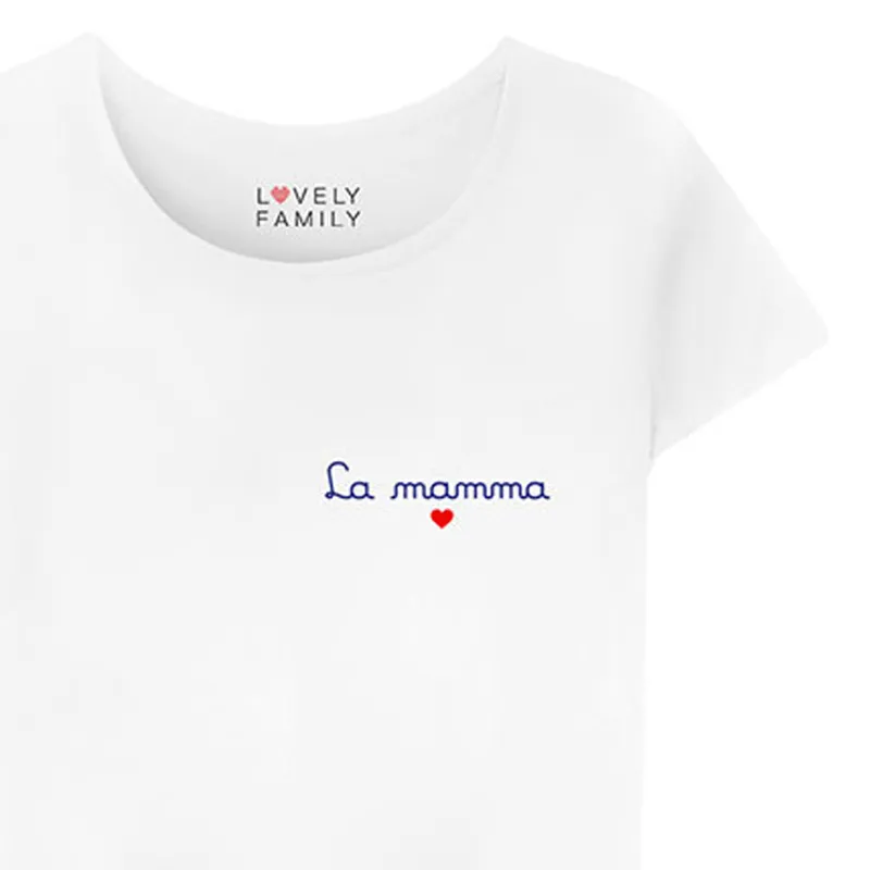 T-shirt La mamma BIO - Blanc-1