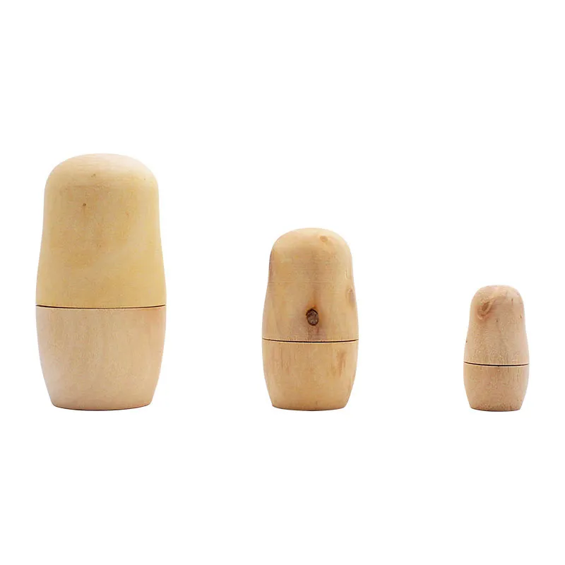Poupées Russes bois à décorer 3pcs - 3+-0