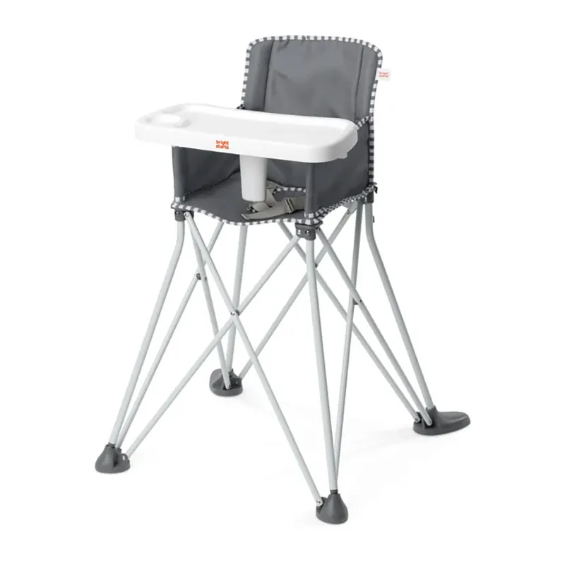 Chaise haute Pop'N'Dine Gris - 6m+-0