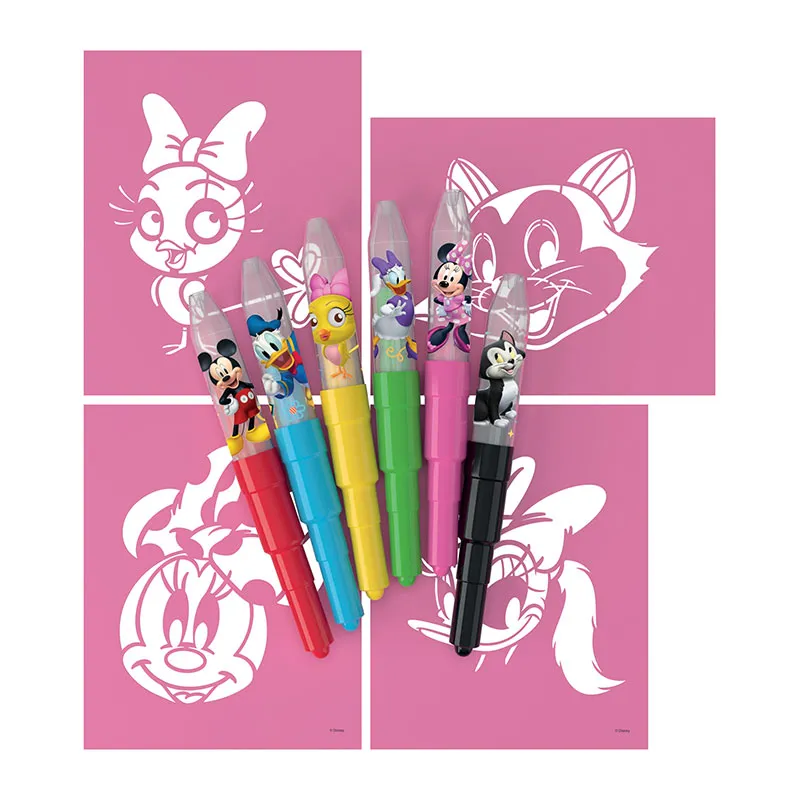 Feutres aéro. Minnie 6pcs + 4 pochoirs - 36m+-1