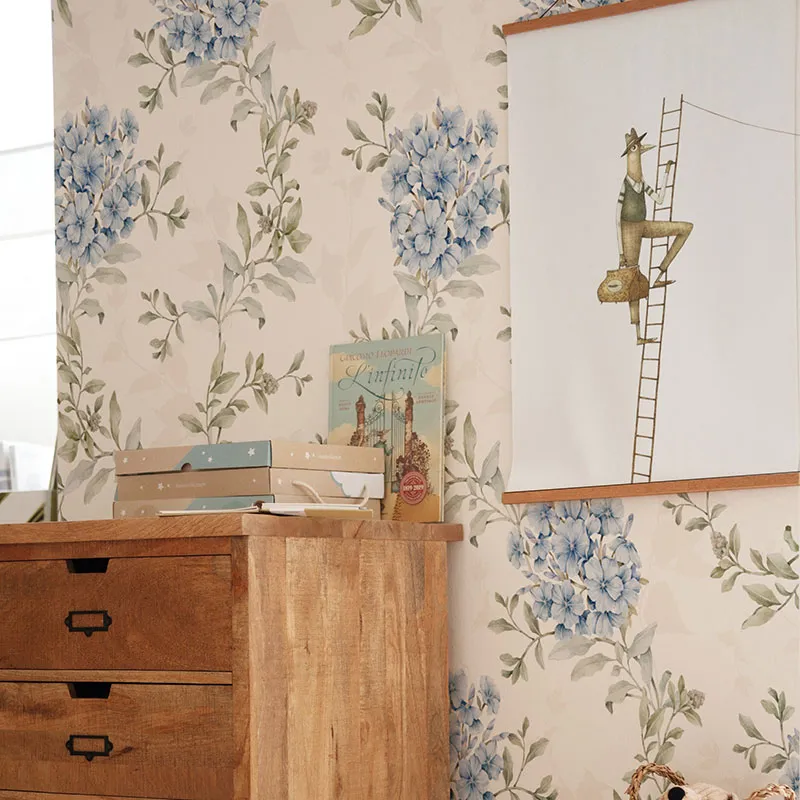 Papier peint Bouquet de fleurs Bleues - 50x280cm-1