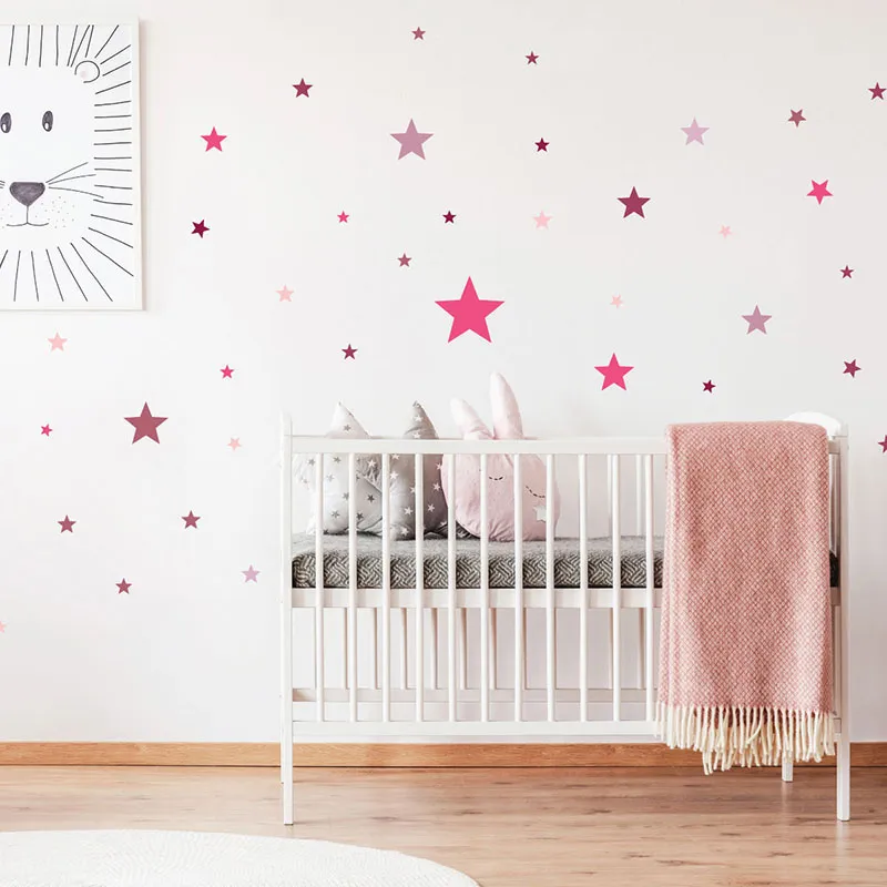 Stickers - 50 Étoiles Rose-3