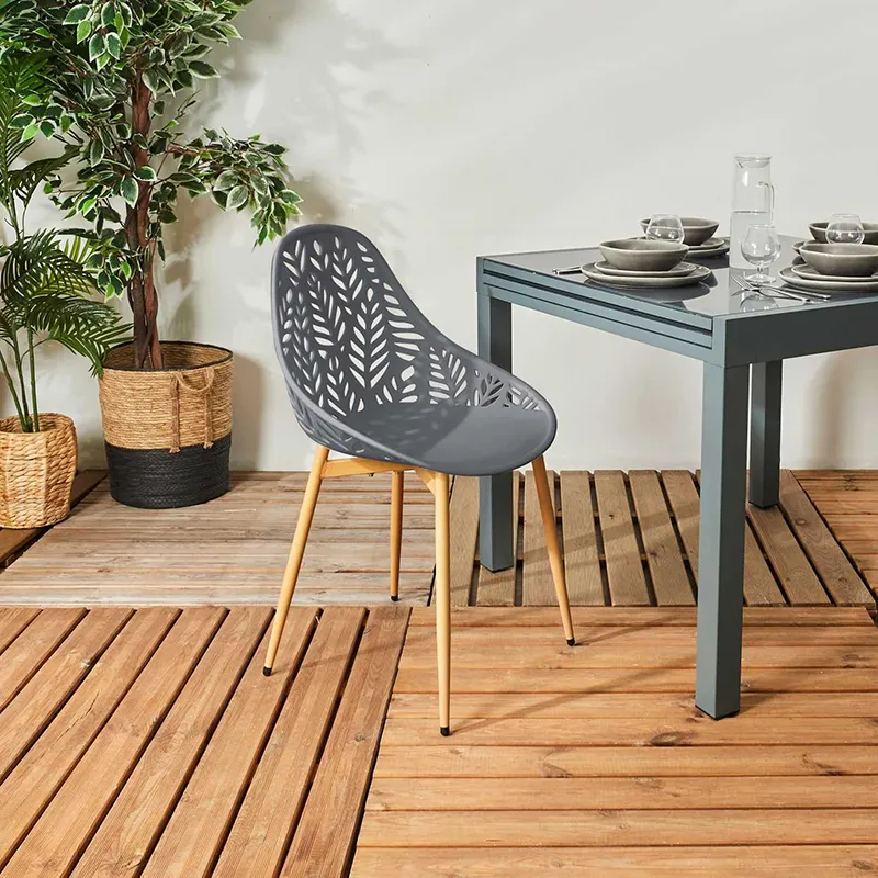 4 Chaises Lucena Gris -  53x35,5x67,5cm-0