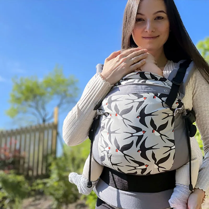 Porte bébé Love Buckle Carrier Hirondelle - Gris-2