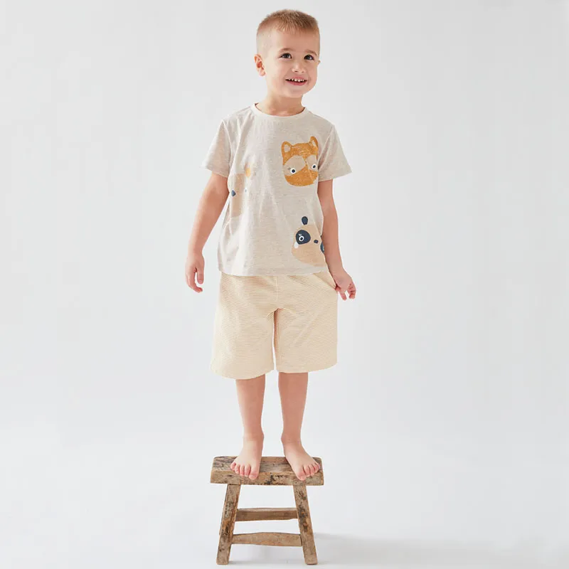Pyjama MC 2pcs. Raton Laveur - Beige-0