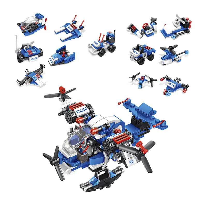 Avion de police 12en1 251pcs - 6+-0