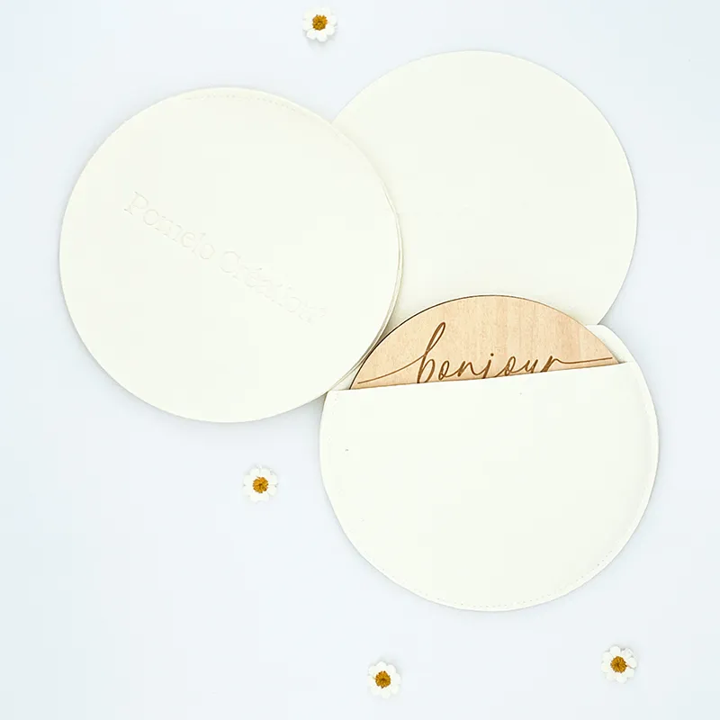 Disque de naissance à remplir Bois Bonjour La Terre - ø12cm-1