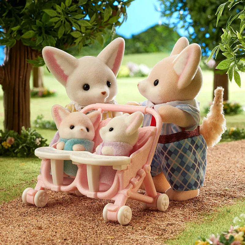 Famille Fennec & poussette double - 5pcs-2