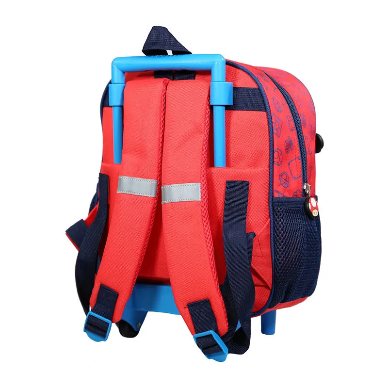 Sac à dos à roulettes maternelle Super Mario Multicolore - 25x28cm-5