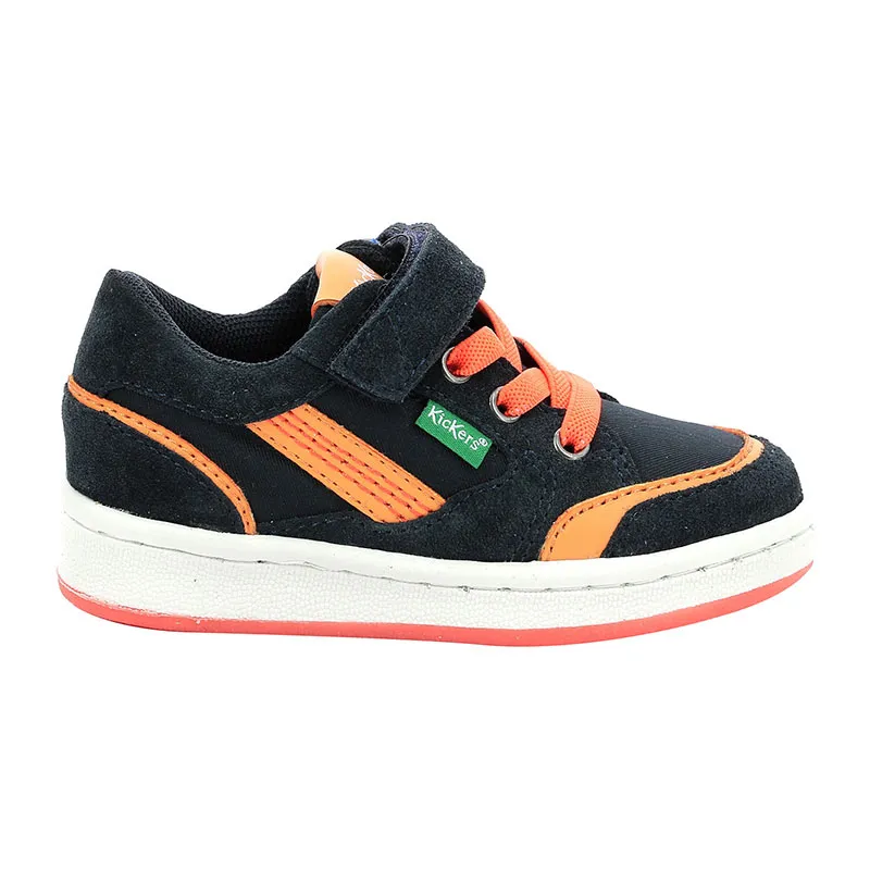 Sneakers basses Bisckuit - Marine/Orange-0