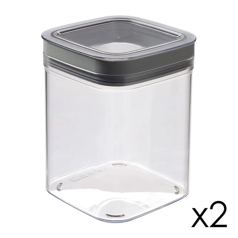 2 Boîtes de conservation Dry Cubes Gris - 2x0,8L-5