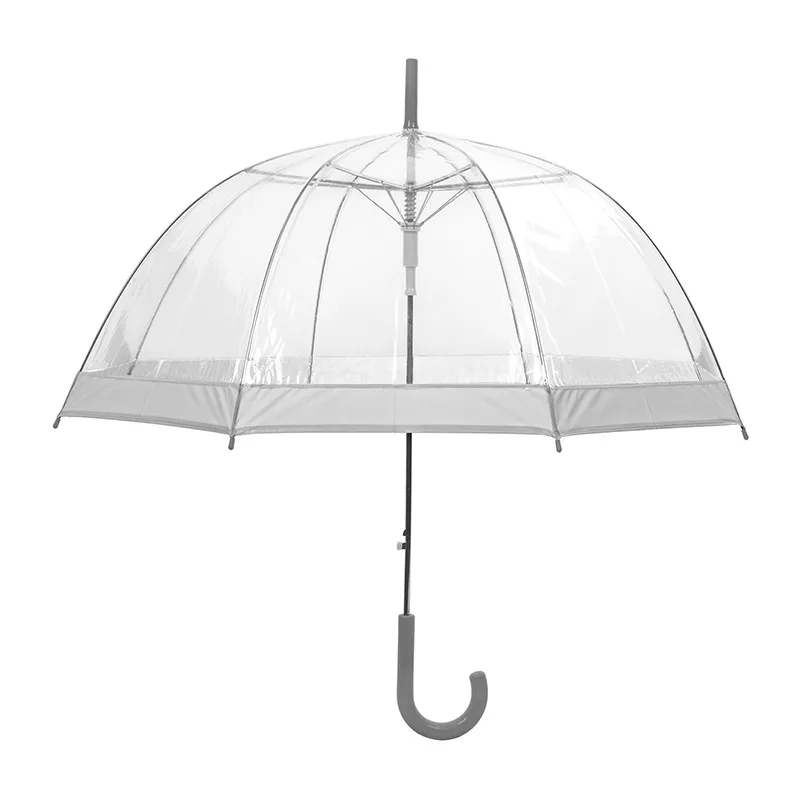 Parapluie cloche auto. Susino - Transparent/Argenté-1