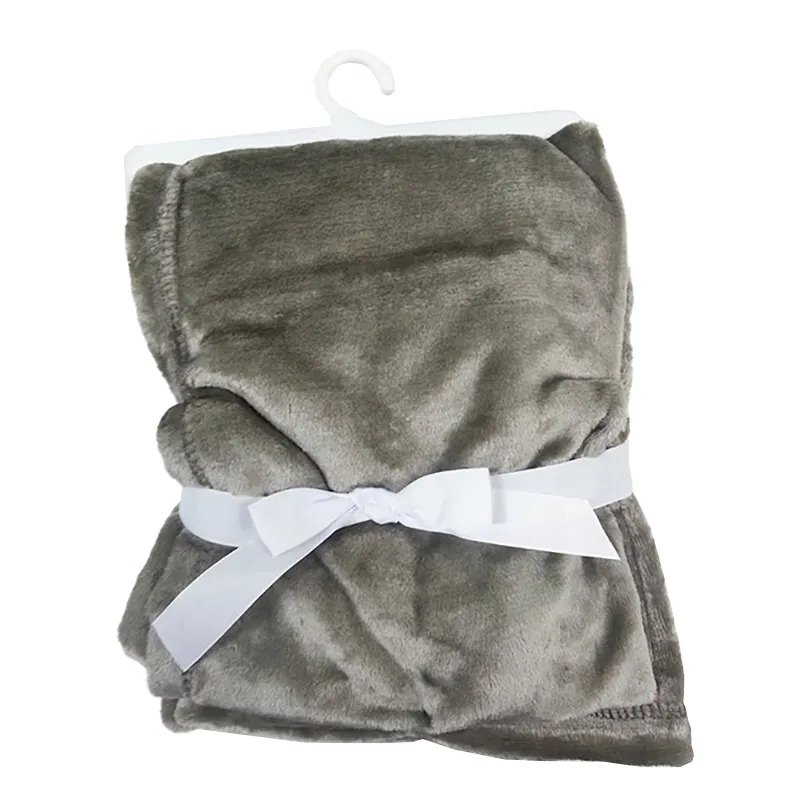Couverture Flanelle Taupe - 75x100cm-2