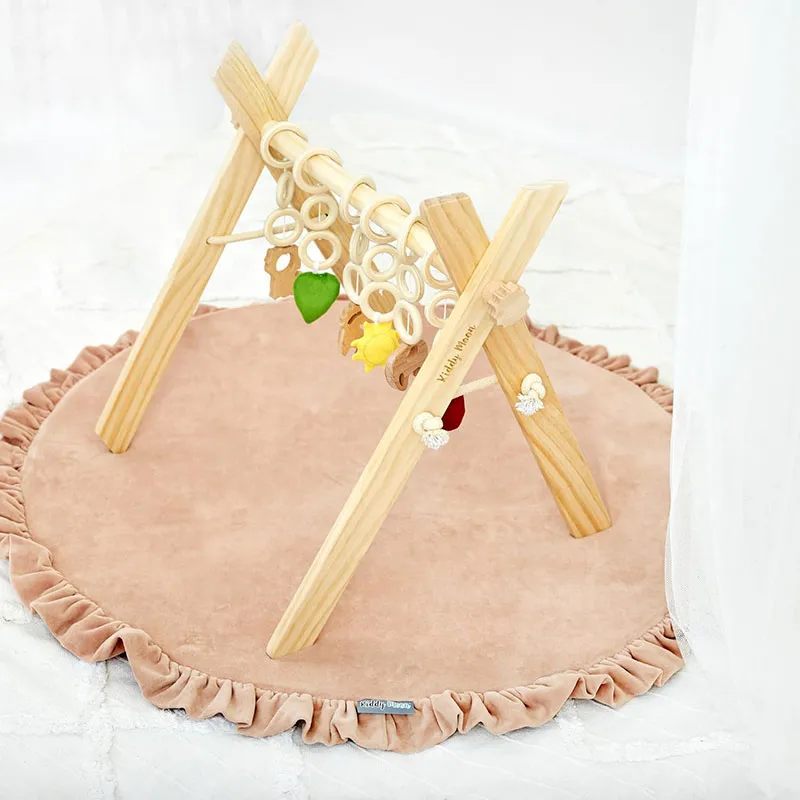 Portique d'éveil pliable Naturel - 52x35x50cm-4