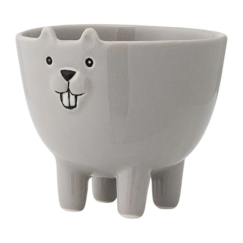 Pot de fleurs Lapin Gris - 9,5x8cm - BLOOMINGVILLE KIDS-1