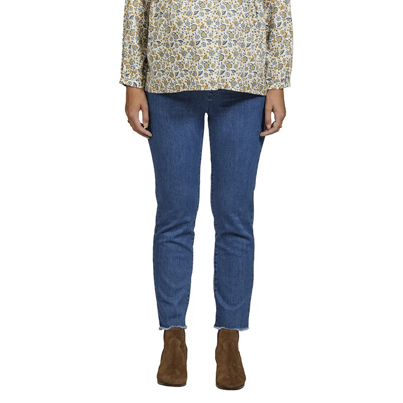 Jean de grossesse Droit 7/8 - Bleu Denim-0