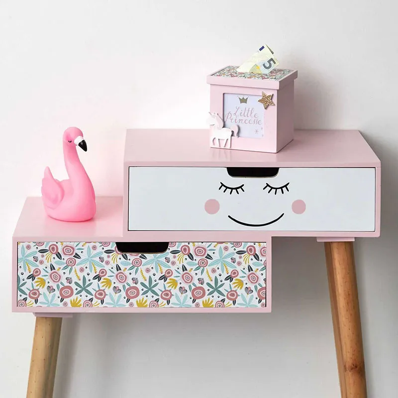 Tirelire Cube bois Rose - 60x40x11,5cm-1
