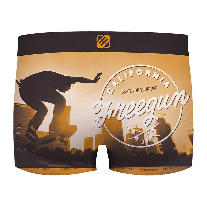 4 Boxers Garçon Jean & Skate Two Freegun - Orange-6