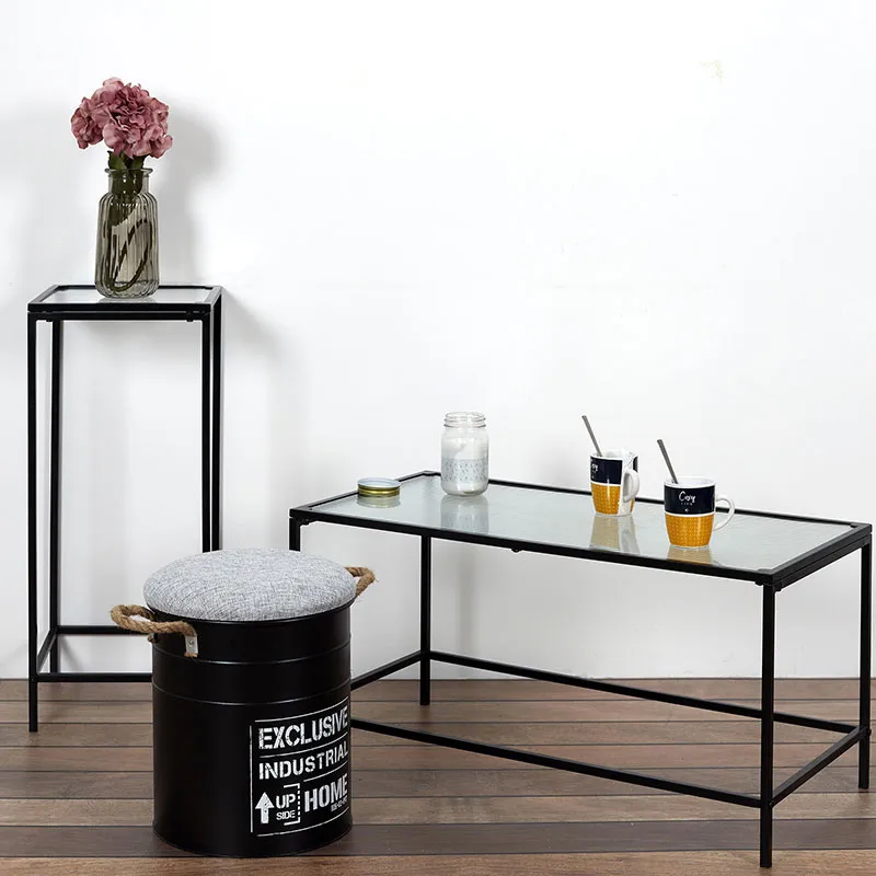 Sellette Rosa Verre Noir - 30x30x70cm-1