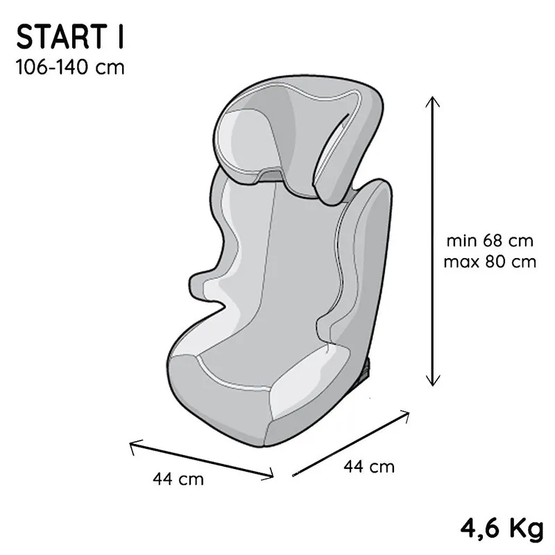 Siège auto I-Size/Ceinturé Start 106 à 140cm - Coccinelle-3