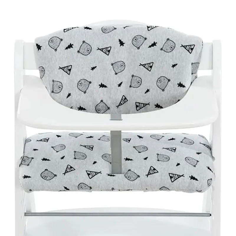 Chaise haute Alpha+ Grise + Tablette + Coussin d'assise - 0m+-13
