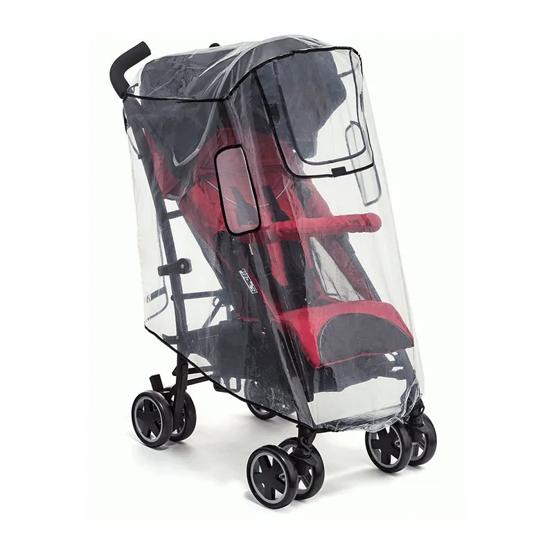 Protection pluie poussette Peva XL - Transparent-1