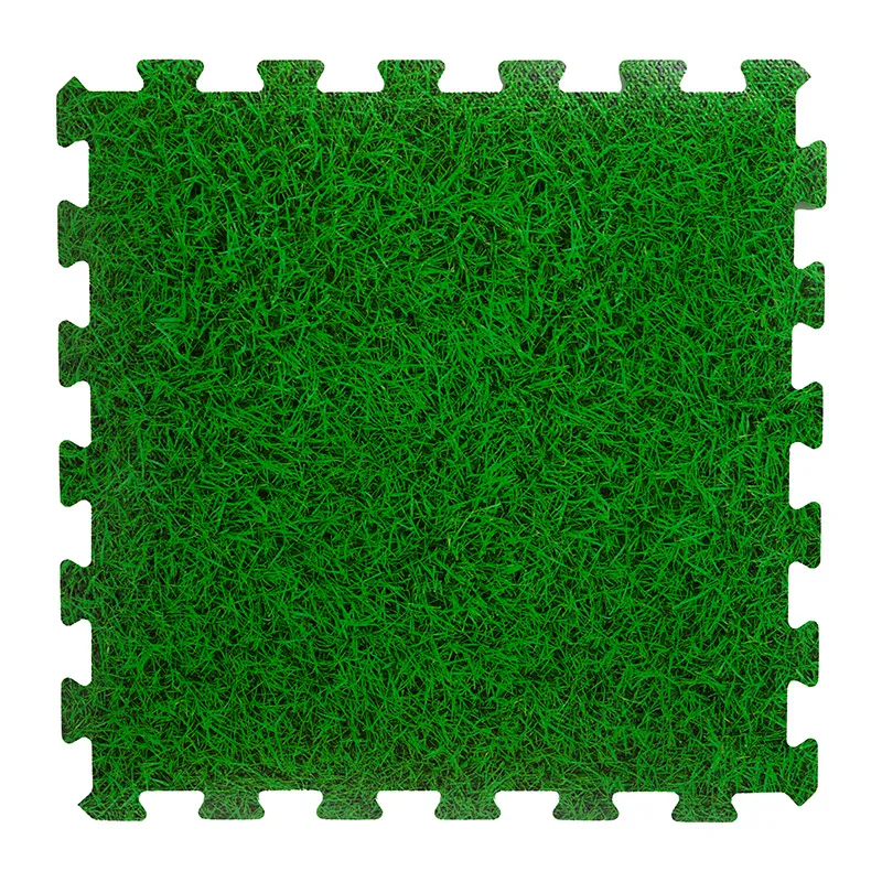 8 dalles Tapis de sol mousse Vert - 50x50x4cm-1