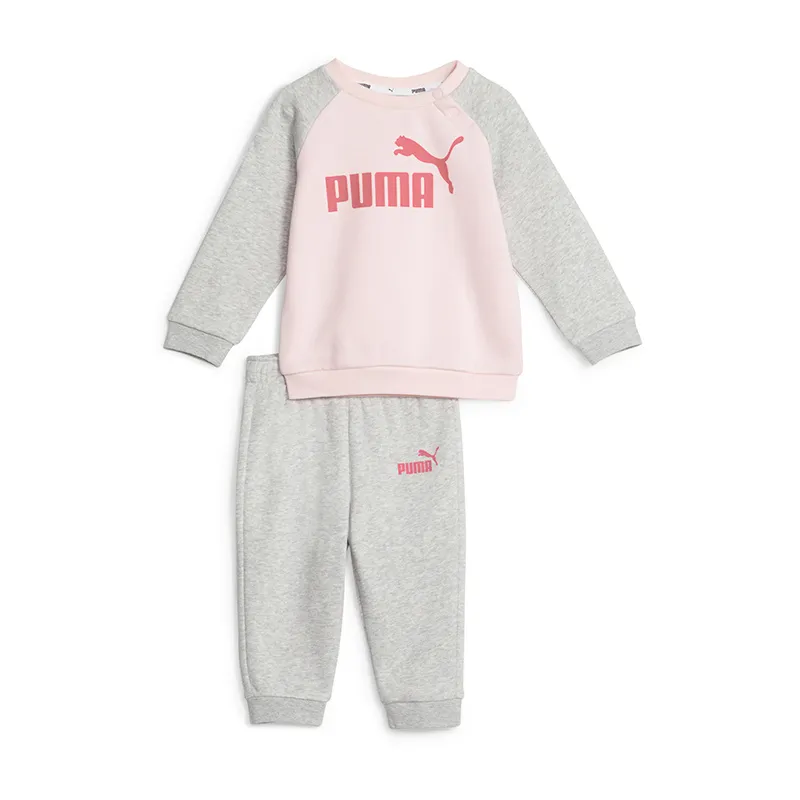 Survêtement Sweat + Jogging Bébé Essential Puma - Rose/Gris-0