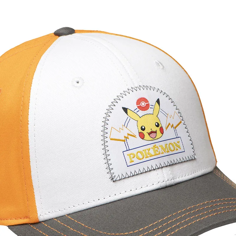 Casquette baseball Pokemon Pikachu - Blanc/Orange/Gris-3