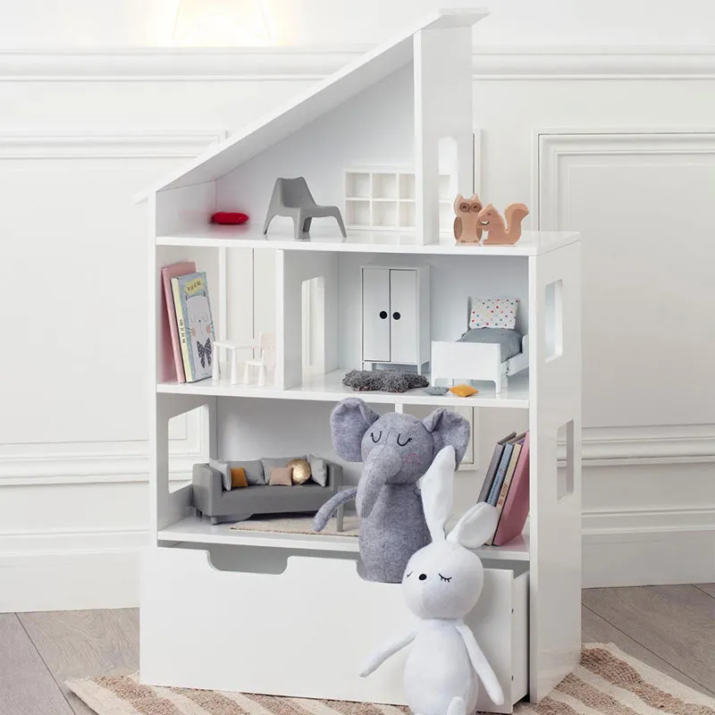 Étagère Coffre à roulettes maison - 64,5x30x103,5cm-3
