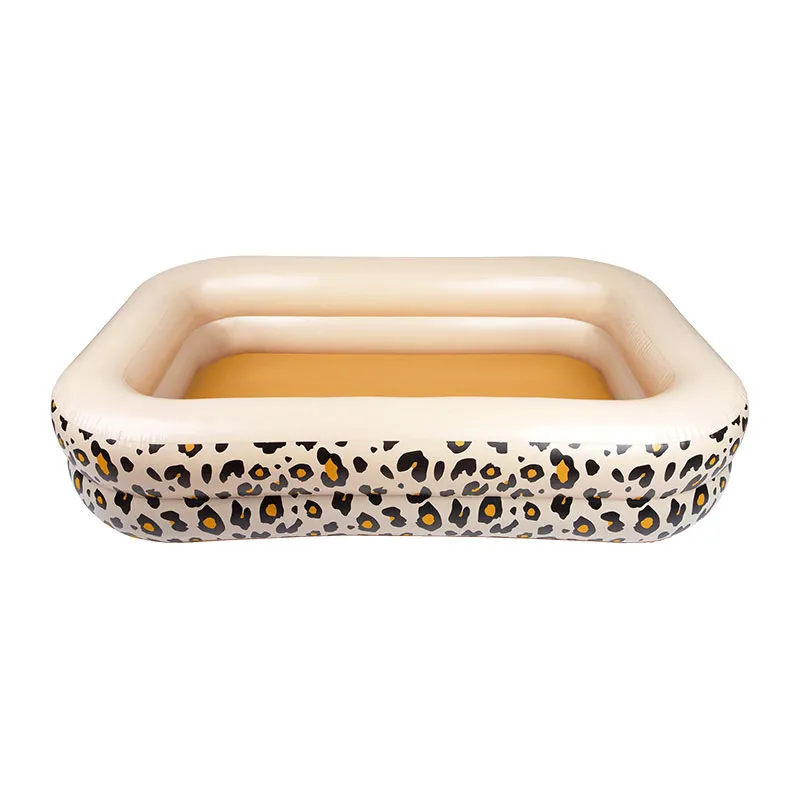 Piscine gonflable rectangle Léopard Beige 211cm - 3+-0