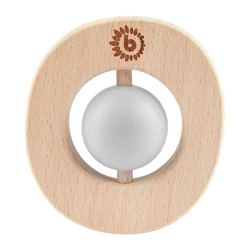 Anneau de dentition Bois/Silicone Écureuil - 0m+-5