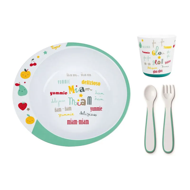Coffret Vaisselle 4pcs Micro-ondes Miam-Miam - 6m+-0