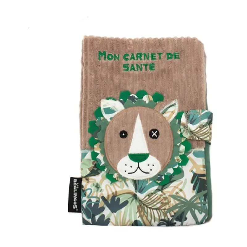 Protège-carnet de santé Jélékros le Lion - 17x25cm-0