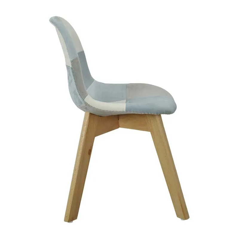 Chaise patchwork enfant Léonie Gris - 35x29,5x58cm-3