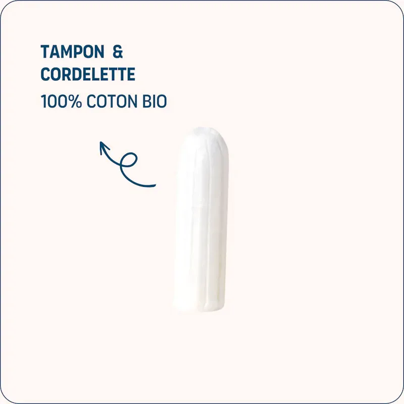 Tampons sans applicateur normal Coton BIO - 2x16-1