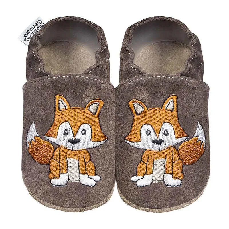 Chaussons cuir antidér. Renard - Marron-2