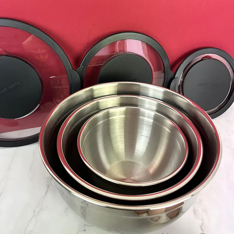 3 Bols mélangeurs Arthur Martin acier - 16/20/24cm-17