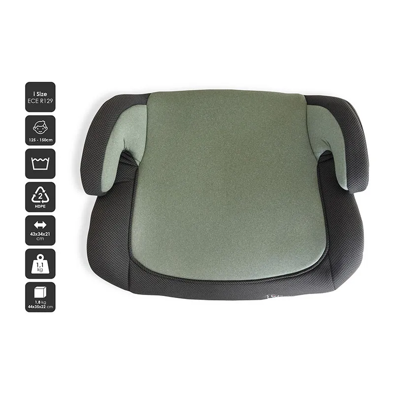 Rehausseur Booster I-Size/Ceinturé 125-150cm - Vert Melange-1