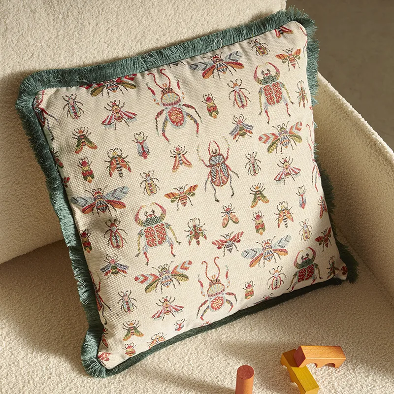 Coussin Jacquard Abeilles - 45x45cm-0