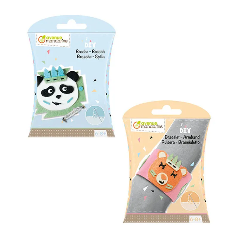 Kits créatifs Broche + Bracelet feutrine 30pcs - 6+ - CLAIREFONTAINE-0