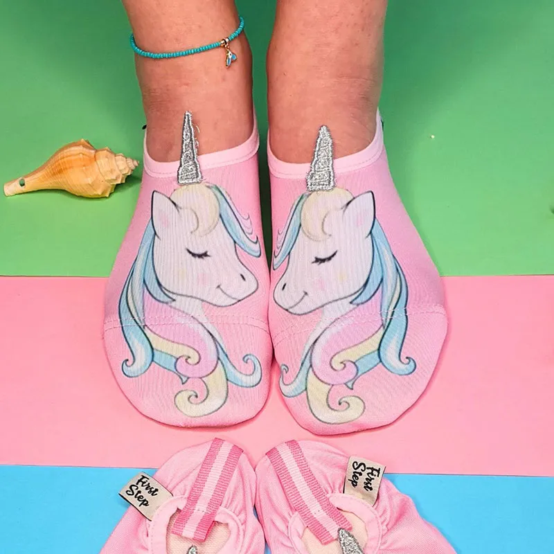 Chaussons de bain Femme Licorne - Rose-0