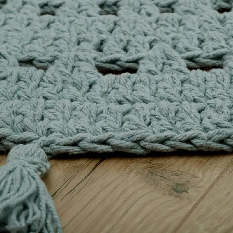 Tapis Coton Nila Vert pâle - ø120cm-4
