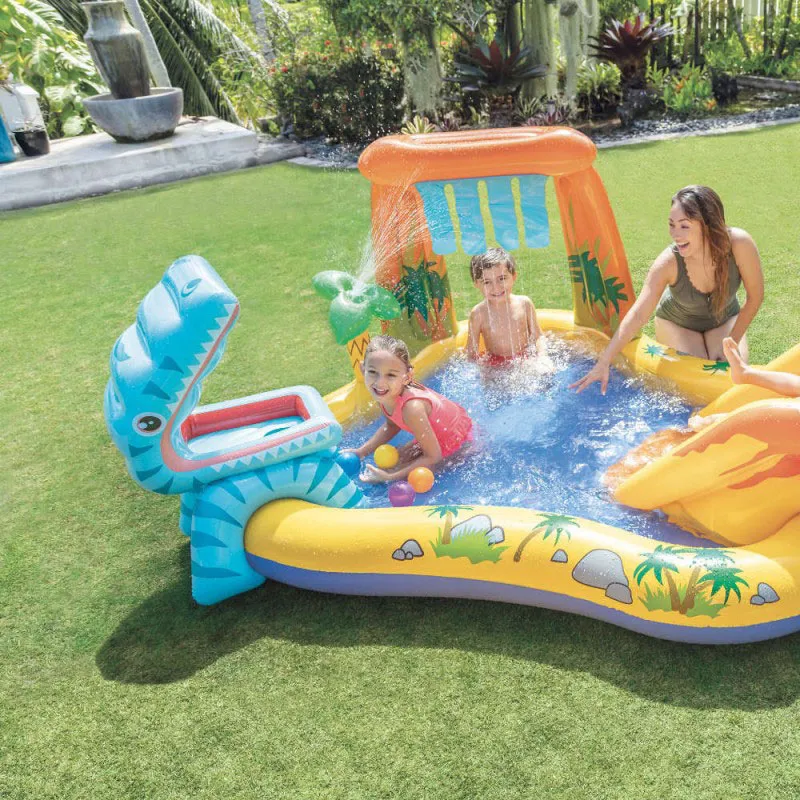 Aire de jeux gonflable Jurassic - 191x109x249cm-3