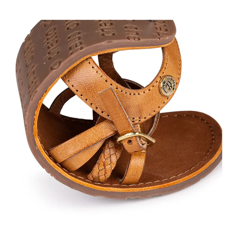 Sandales Barefoot Cuir - Naturel-3